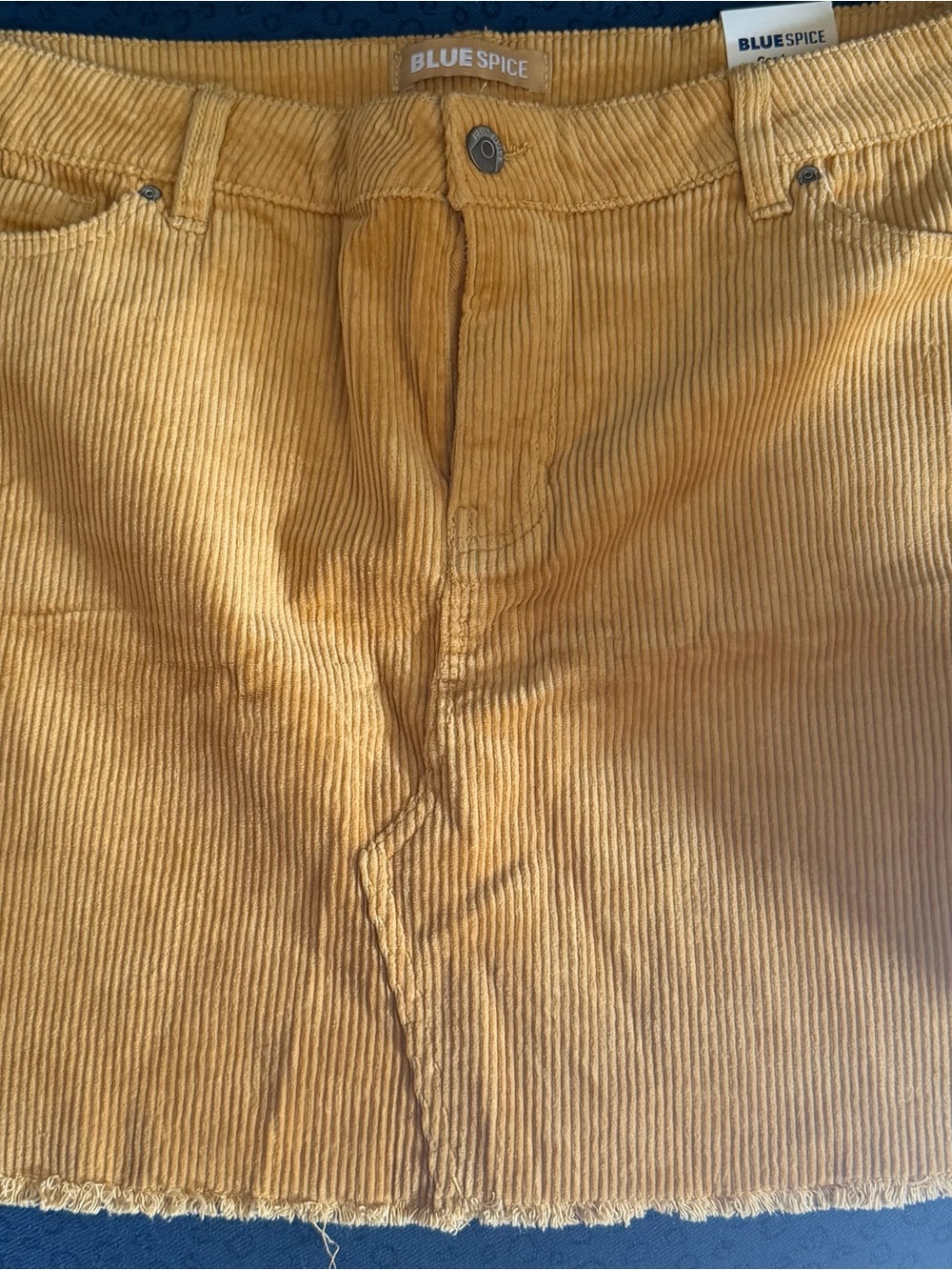 BLUE SPICE  Mustard Corduroy skirt